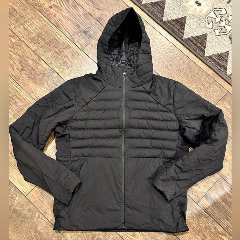 Lululemon Down for It All Black Hoodie Jacket- Extra Large - Picture 8 of 15
